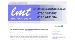 Desktop Screenshot of leedsmathstuition.co.uk